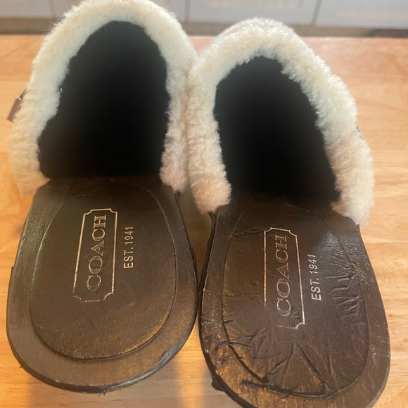 Coach “Ruthie” Shearling Trim Mules - Size 7.5 Flaws Please Read - Picture 7 of 10